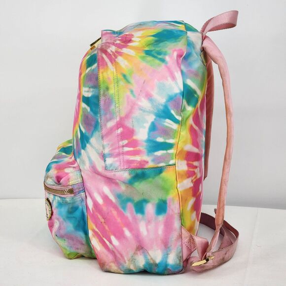 Stoney Clover Lane Tie Dye Nylon Backpack Pink Blue Yellow Pineapple Cloud Patch - Picture 3 of 16